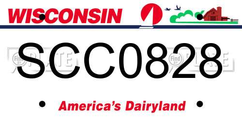 SCC0828 Wisconsin License Plate