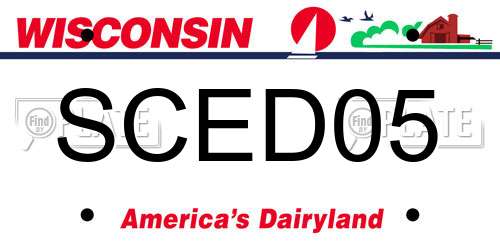 SCED05 Wisconsin License Plate