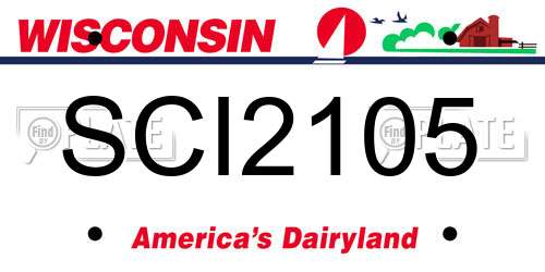 SCI2105 Wisconsin License Plate