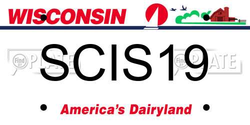 SCIS19 Wisconsin License Plate