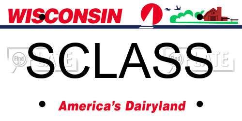 SCLASS Wisconsin License Plate