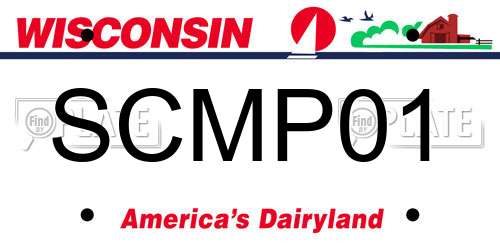 SCMP01 Wisconsin License Plate