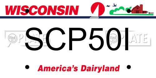 SCP50I Wisconsin License Plate