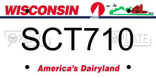 SCT710 Wisconsin License Plate