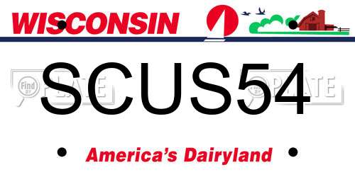 SCUS54 Wisconsin License Plate
