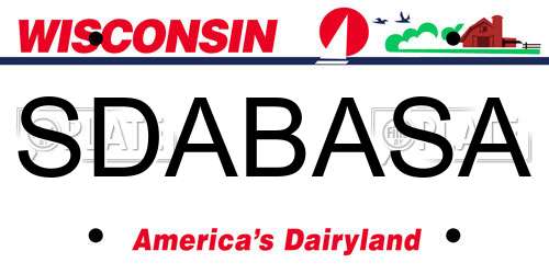 SDABASA Wisconsin License Plate