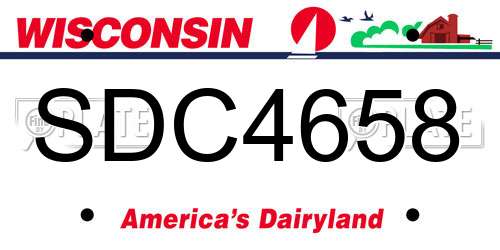 SDC4658 Wisconsin License Plate