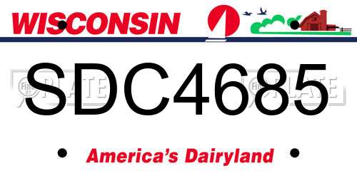 SDC4685 Wisconsin License Plate