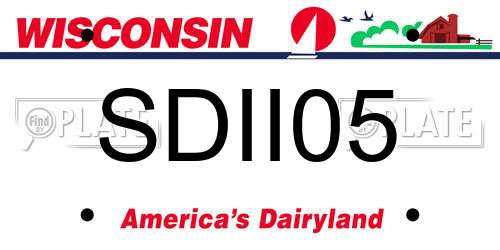 SDII05 Wisconsin License Plate