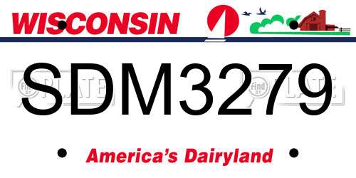SDM3279 Wisconsin License Plate