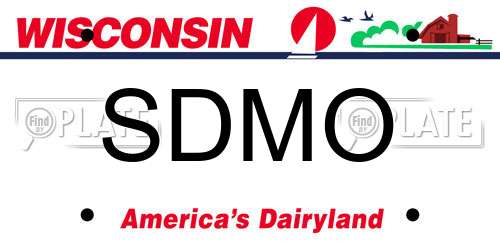 SDMO Wisconsin License Plate