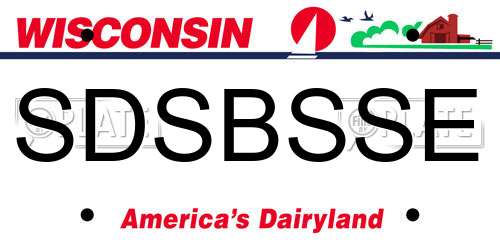 SDSBSSE Wisconsin License Plate