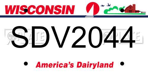 SDV2044 Wisconsin License Plate