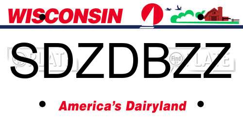 SDZDBZZ Wisconsin License Plate
