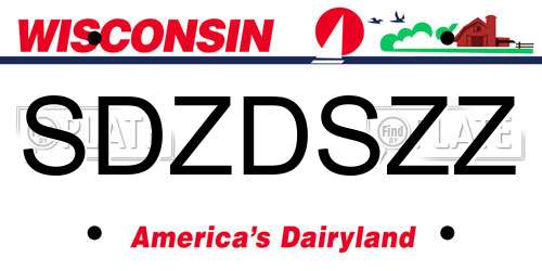 SDZDSZZ Wisconsin License Plate