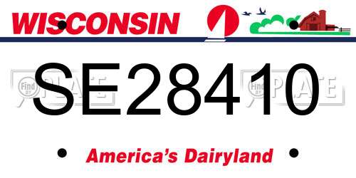SE28410 Wisconsin License Plate