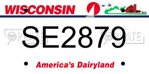 SE2879 Wisconsin License Plate