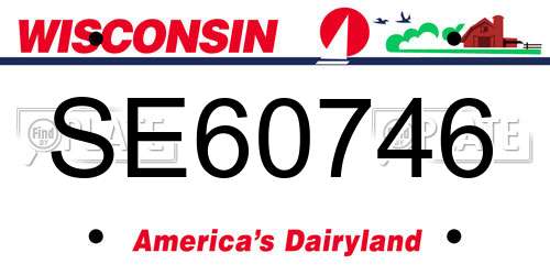 SE60746 Wisconsin License Plate