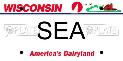 SEA Wisconsin License Plate