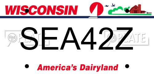 SEA42Z Wisconsin License Plate