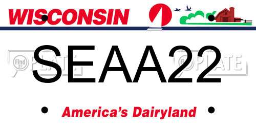 SEAA22 Wisconsin License Plate