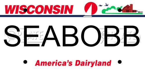 SEABOBB Wisconsin License Plate