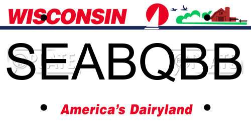 SEABQBB Wisconsin License Plate