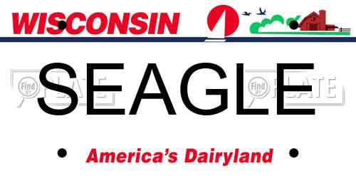 SEAGLE Wisconsin License Plate