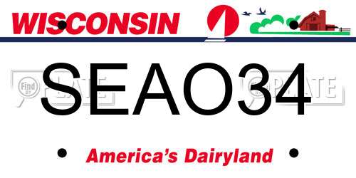 SEAO34 Wisconsin License Plate