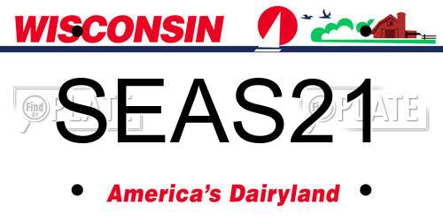 SEAS21 Wisconsin License Plate