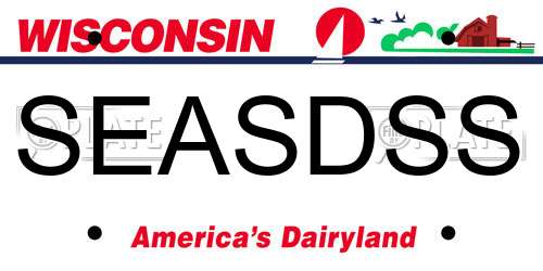 SEASDSS Wisconsin License Plate