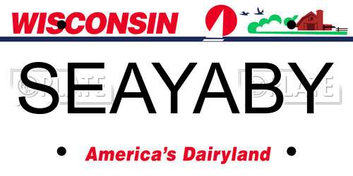 SEAYABY Wisconsin License Plate