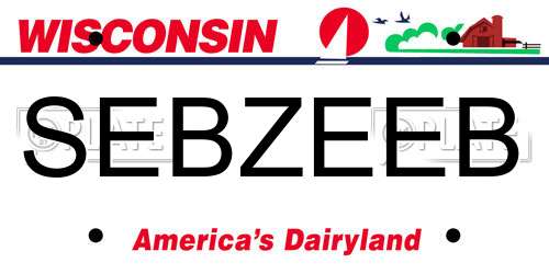 SEBZEEB Wisconsin License Plate