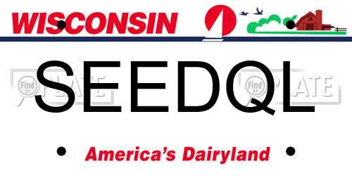 SEEDQL Wisconsin License Plate