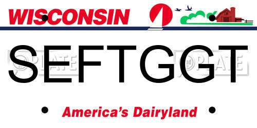 SEFTGGT Wisconsin License Plate