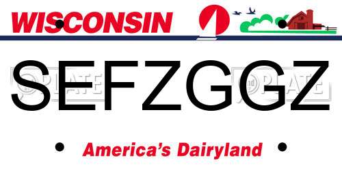 SEFZGGZ Wisconsin License Plate