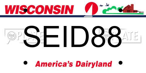 SEID88 Wisconsin License Plate