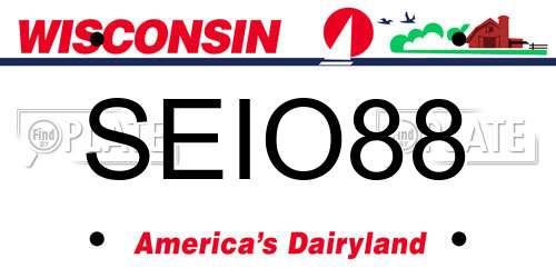 SEIO88 Wisconsin License Plate