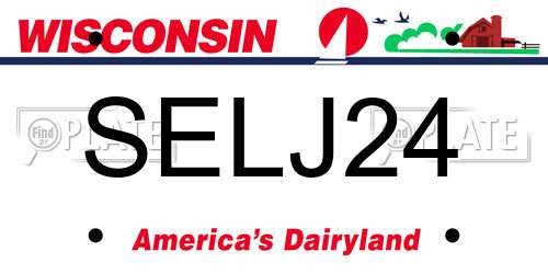 SELJ24 Wisconsin License Plate