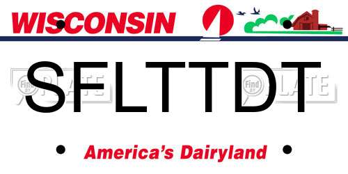 SFLTTDT Wisconsin License Plate