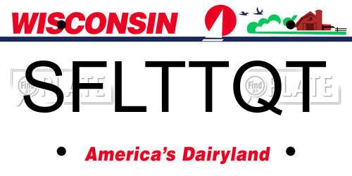 SFLTTQT Wisconsin License Plate