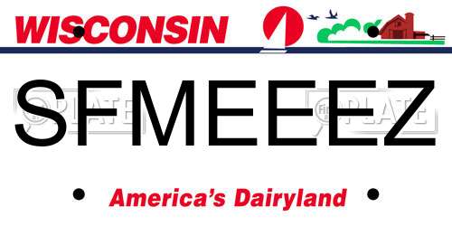 SFMEEEZ Wisconsin License Plate