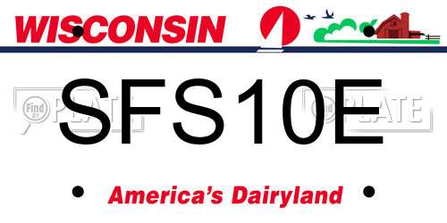 SFS10E Wisconsin License Plate