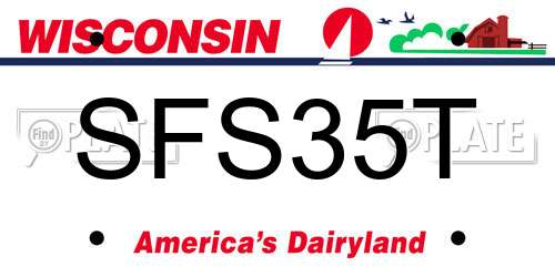SFS35T Wisconsin License Plate