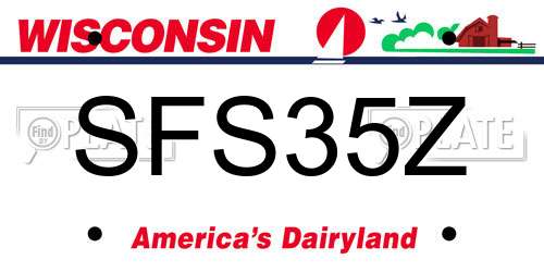 SFS35Z Wisconsin License Plate