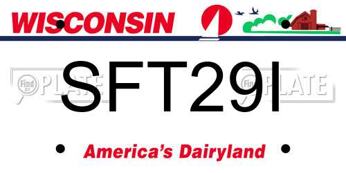 SFT29I Wisconsin License Plate