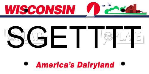 SGETTTT Wisconsin License Plate