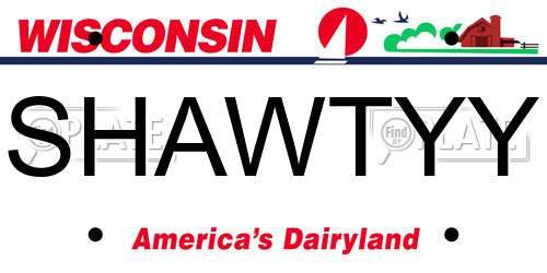 SHAWTYY Wisconsin License Plate