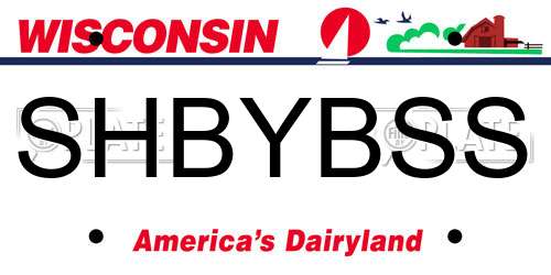 SHBYBSS Wisconsin License Plate