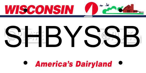 SHBYSSB Wisconsin License Plate
